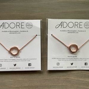 2 Adore Stack & Sparkle Necklace Rose Gold Tone Swarovski Crystals NEW & SEALED